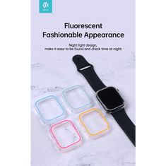 Devia Apple Watch szilikon védőtok - Luminous Series Shockproof Case For iWatch - 41 mm - sky blue (ST359620)