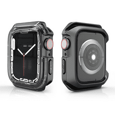 Devia Apple Watch ütésálló védőtok - Sport Series Shockproof Case For iWatch - 40 mm - black/transparent (ST365225)