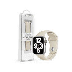 Devia Apple Watch szilikon sport szíj - Silicone Deluxe Series Sport Watch Band - 42/44/45/49 mm - antique white (ST364518)