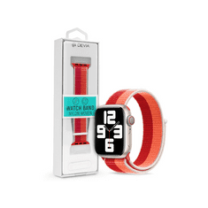 Devia Apple Watch szövet sport szíj - Nylon Woven Braided Adjustable two-tone Watch Loop - 38/40/41 mm - peony (ST364686)