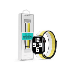 Devia Apple Watch szövet sport szíj - Nylon Woven Braided Adjustable two-tone Watch Loop - 42/44/45/49 mm - oat milk (ST364709)