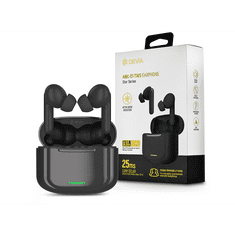 Devia TWS Bluetooth sztereó headset v5.1 + töltőtok - ANC-E1 Star Series True Wireless Earphones with Charging Case - fekete (ST359552)
