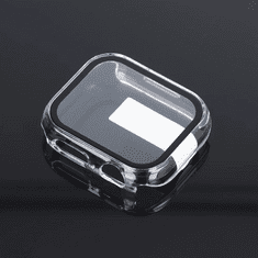 BESTSUIT Apple Watch 7/Series 8 (41 mm) védőtok beépített edzett üveggel - Classic Watch Tempered Glass Case - átlátszó (PT-6557)