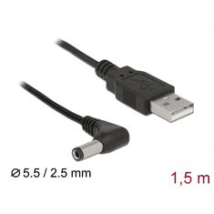 DELOCK USB-A - DC 5.5 x 2.5mm tápkábel 1,5m (85588) (delock85588)