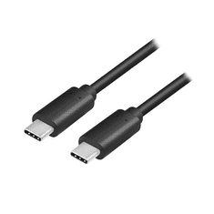 LogiLink USB-C - USB-C kábel 1m fekete (CU0129) (CU0129)