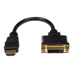 Startech StarTech.com HDMI Male to DVI Female Adapter - 8in - 1080p DVI-D Gender Changer Cable (HDDVIMF8IN) - video adapter - HDMI / DVI - 20.32 cm (HDDVIMF8IN)