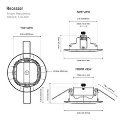 Aeotec Recessor TriSensor/MultiSensor 6 mozgásérzékelő foglalat (DSE010) (AeotecDSE010)