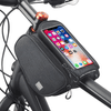 vázra rögzíthető, vízálló kerékpáros táska, mobiltelefon tartóval 1.5L, Fekete (SAHOO-121462-SA)