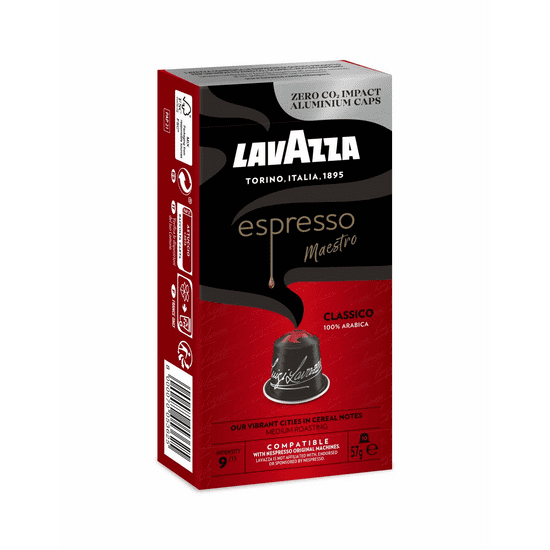 Lavazza Espresso Classico őrölt pörkölt kávé kapszula 10x5.7g (l8000070053625)