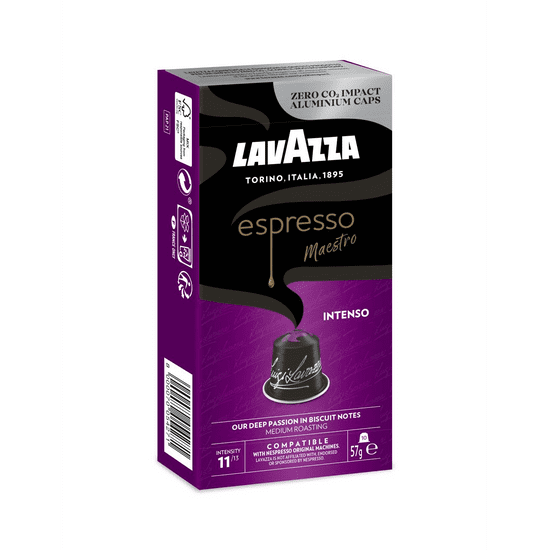 Lavazza Espresso Intenso őrölt pörkölt kávé kapszula 10x5.7g (l8000070054271)