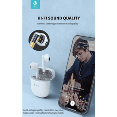 Devia TWS Bluetooth sztereó headset v5.0 + töltőtok - Joy A10 Series True Wireless Earphones with Charging Case - fekete (ST351068)