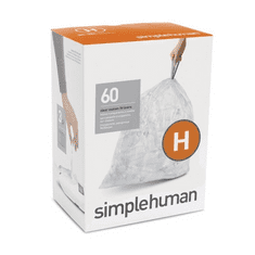 Simplehuman CW0286 H-típusú szemetes zsák utántöltő csomag, átlátszó 60db (CW0286) (CW0286)
