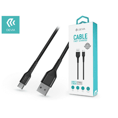 Devia USB - USB Type-C adat- és töltőkábel 2 m-es vezetékkel - Gracious Series USB Type-C Cable Fast Charge - 5V/2.1A - black (ST351150)
