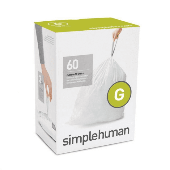Simplehuman CW0257 G-típusú egyedi méretezésű szemetes zsák újratöltő csomag (60 db) (CW0257)