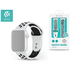 Devia Apple Watch lyukacsos sport szíj - Deluxe Series Sport2 Band - 38/40 mm - white/black (ST324994)