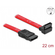 DELOCK DL84354 SATA cable 22cm left/straight (balra fordított csatlakozó) (DL84354)