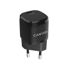 Canyon CNE-CHA20B05 USB-C PD Mini hálózati töltő fekete (CNE-CHA20B05)