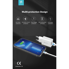 Devia Smart USB hálózati töltő adapter - Devia Smart Series Charge V3 - 5V/2A - white