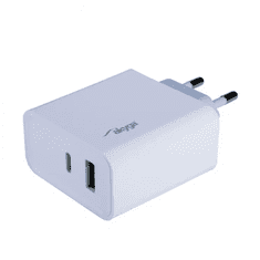 Akyga USB-A + USB-C PD hálózati töltő adapter fehér (AK-CH-14) (AK-CH-14)