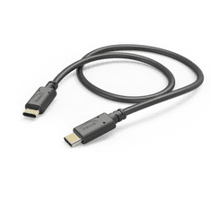 Hama USB-C - USB-C töltőkábel 1m fekete (201589) (hama201589)