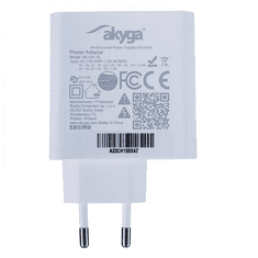Akyga USB-A+USB-C PD 5 3.25A 65W Quick Charge 3.0 hálózati töltő (AK-CH-15) (AK-CH-15)