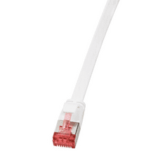 LogiLink Flat Cat.6A Shielded patch kábel 1 m fehér, CF2031S (CF2031S)
