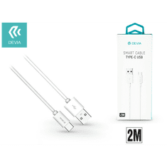 Devia USB - USB Type-C adat- és töltőkábel 2 m-es vezetékkel - Smart USB Type-C 2.0 Cable - white (ST312038)