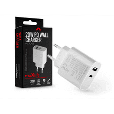 maXlife hálózati töltő adapter Type-C + USB bemenettel - 20W - MXTC-05 Wall Charger PD3.0 - fehér (TF-0131)
