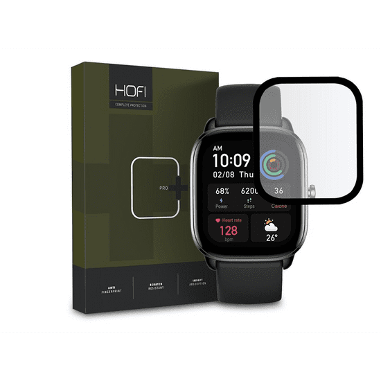 Hofi Hybrid Pro+ Glass üveg képernyővédő fólia - Xiaomi Amazfit GTS 4 Mini - black (FN0436)