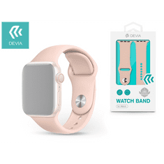 Devia Apple Watch lyukacsos sport szíj - Deluxe Series Sport Band - 42/44 mm - pink sand (ST324932)