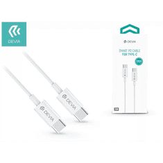 Devia USB Type-C - USB Type-C adat- és töltőkábel 1 m fehér (ST325380) (ST325380)