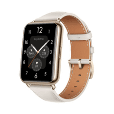 Huawei Watch Fit 2 Classic Edition okosóra holdfehér óratokkal és holdfehér bőrszíjjal (55029106) (huawei55029106)