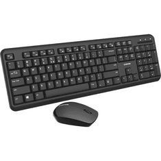 Canyon Wireless combo set,Wireless keyboard with Silent switches,105 keys,HU layout,optical 3D Wireless mice 100DPI black (CNS-HSETW02-HU)