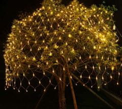 Malatec Újévi fények hálózat 160 LED meleg fehér 2,6m 8 funkció