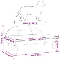 Greatstore tópszínű szövet kutyaágy 70 x 52 x 30 cm