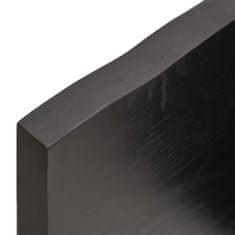 Greatstore sötétszürke kezelt tömör tölgyfa asztallap 200x50x4 cm