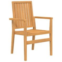 shumee 2 db tömör tíkfa rakásolható kerti szék 56,5x57,5x91 cm