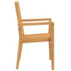 shumee 2 db tömör tíkfa rakásolható kerti szék 56,5x57,5x91 cm
