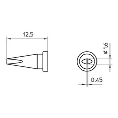 Weller LT ASL Forrasztóhegy Véső forma Hegy méret 0.45 mm Csúcs hossza 13 mm Tartalom, tartalmi egységek rendelésenként 1 db (T0054451699)