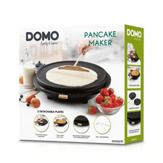 DOMO DO9227P elektromos palacsinta sütő cserélhető sütőlappal (domoDO9227P)