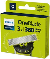 PHILIPS cserélhető pengék 360 3db Philips OneBlade QP430/50 készülékhez
