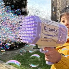69 lyukú buborékfúvóka színes Led fényekkel | Bubblepuff - Rózsaszín