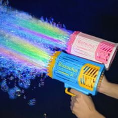 Buborékfújó pisztoly, buborékfújó gyerekjáték, kézi buborékfújó gép, rózsaszín | BUBBLEPUFF 