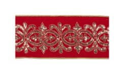 LAALU.cz Luxus piros bársony szalag díszítéssel 10 cm x 4,5 m