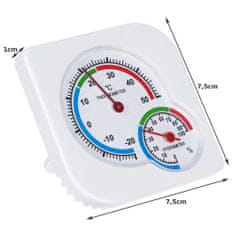 BigBuy 2in1 analóg hőmérő és páratartalom mérő - megbízható, univerzális, praktikus (BB-0132)