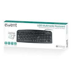 Ewent EW3130 billentyűzet USB QWERTY Angol Fekete (EW3130)