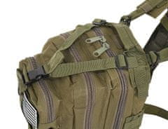 BigBuy 35 L-es ergonomikus khaki színű katonai hátizsák amerikai zászlós felvarróval (BB-8920)