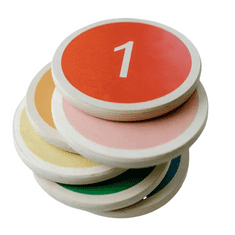 Secutek Montessori színes lépő korong - 6db