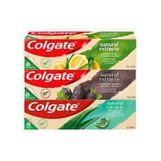 Colgate Fogkrém Naturals Mix (Charcoal, Aloe, Lemon) 3 x 75 ml