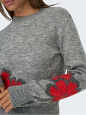 Jacqueline de Yong Női pulóver JDYRITT Regular Fit 15300326 Light Grey Melange (Méret L)